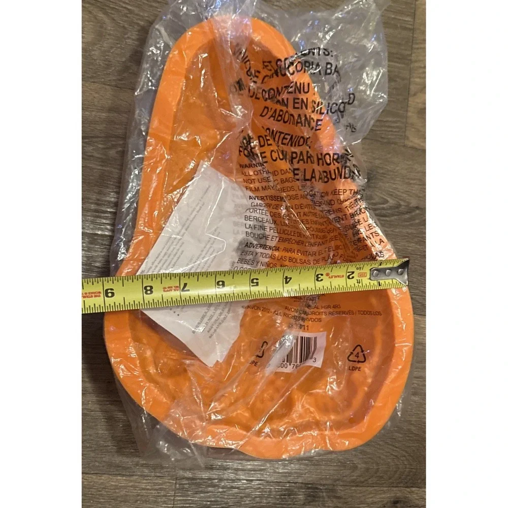 Avon Silicone Cornucopia Baking Mold Orange Cone Shape For Holiday Desserts 2012